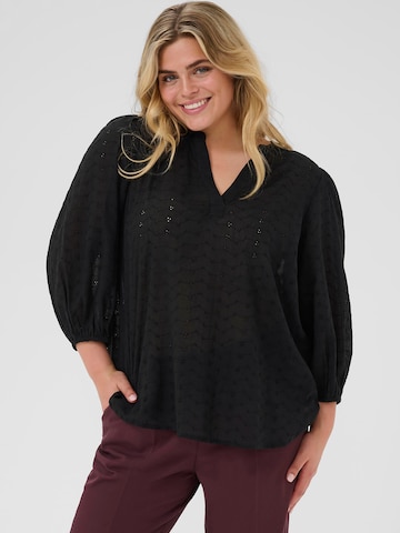KAFFE CURVE Blouse 'KCMaia' in Black: front