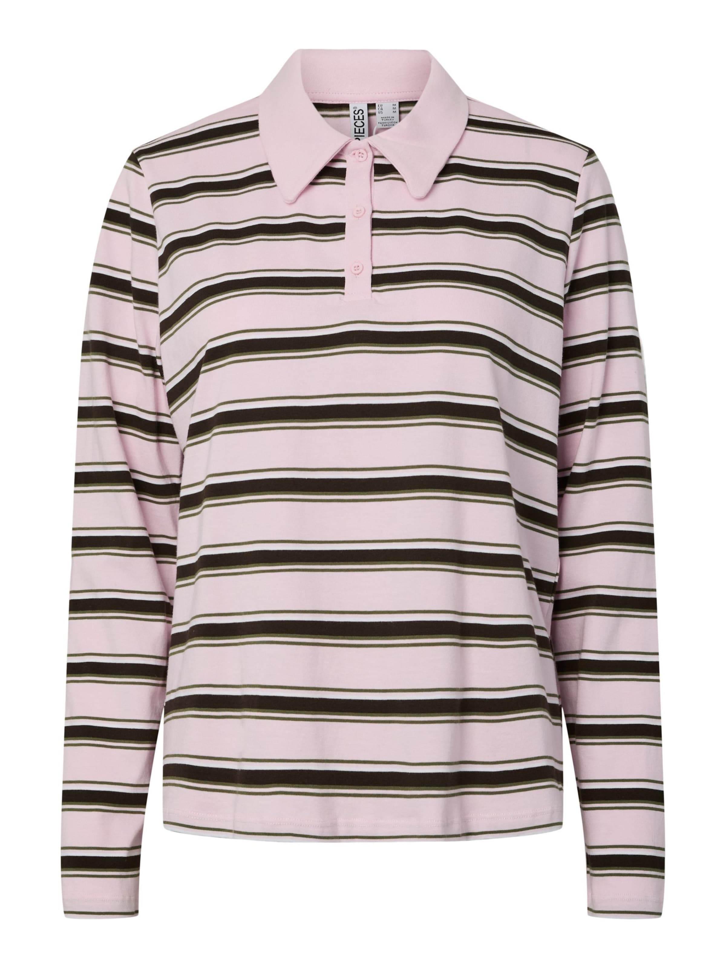 Maglietta 'PCFRANKIE' PIECES di colore verde / rosa / nero, Visualizzazione prodotti