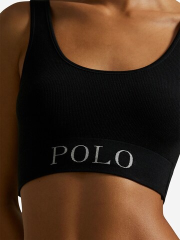 Bustier Soutien-gorge ' Ribbed Seamless ' Polo Ralph Lauren en noir