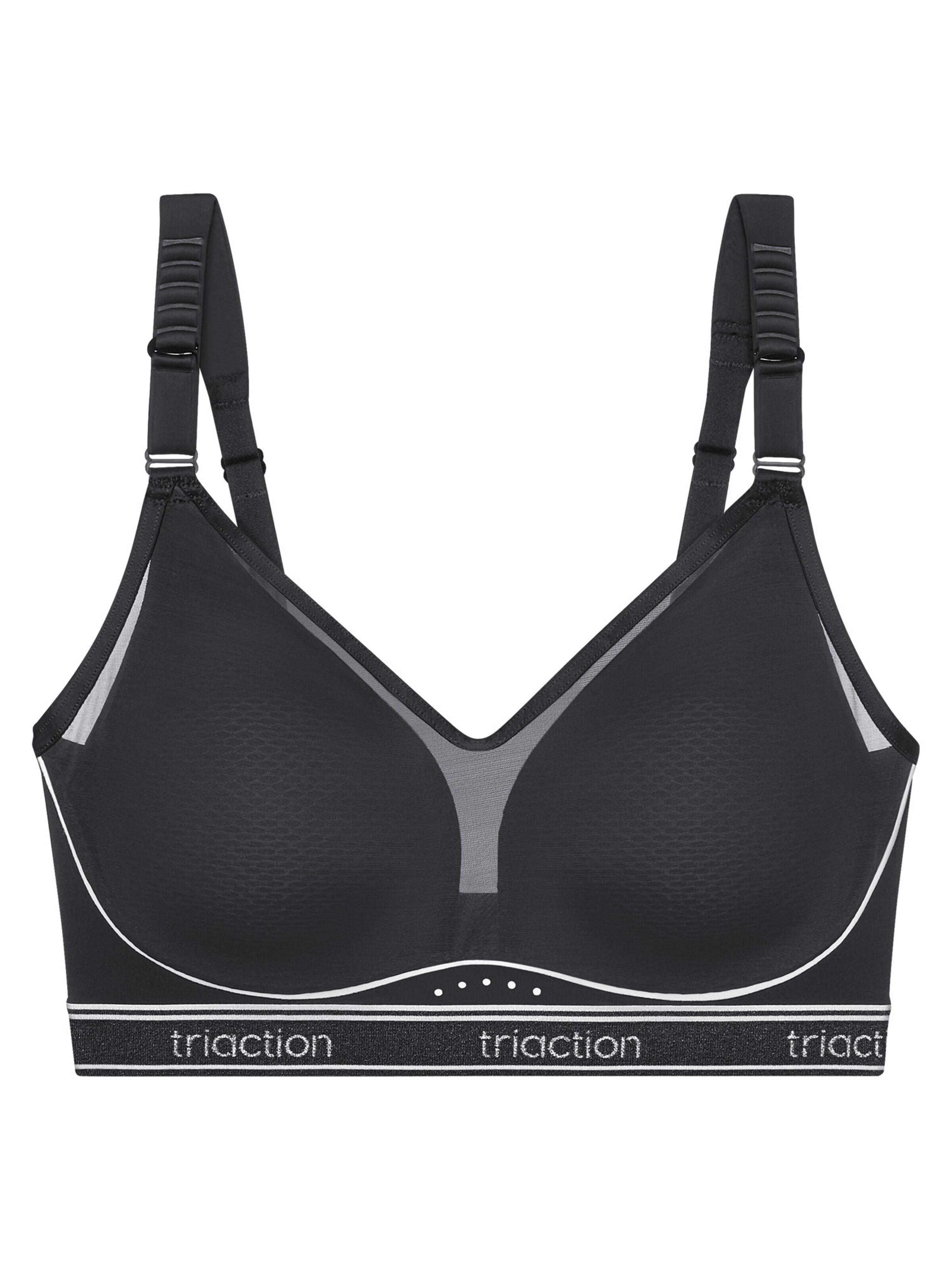 Triumph Triaction Bralette Bra 'Cardio Breeze' in Black: front