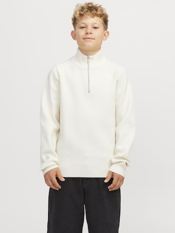 Pull-over Jack & Jones Junior en blanc : devant