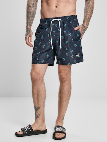 Shorts de bain Urban Classics en bleu : devant