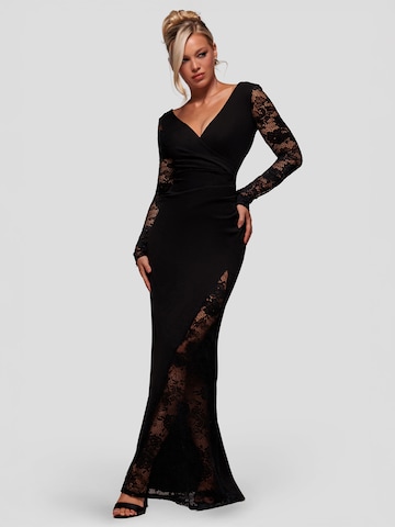 GODDIVA Avondjurk in Zwart: voorkant