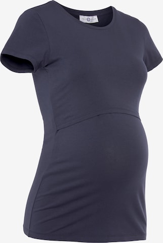 Neun Monate Shirt in Blue: front