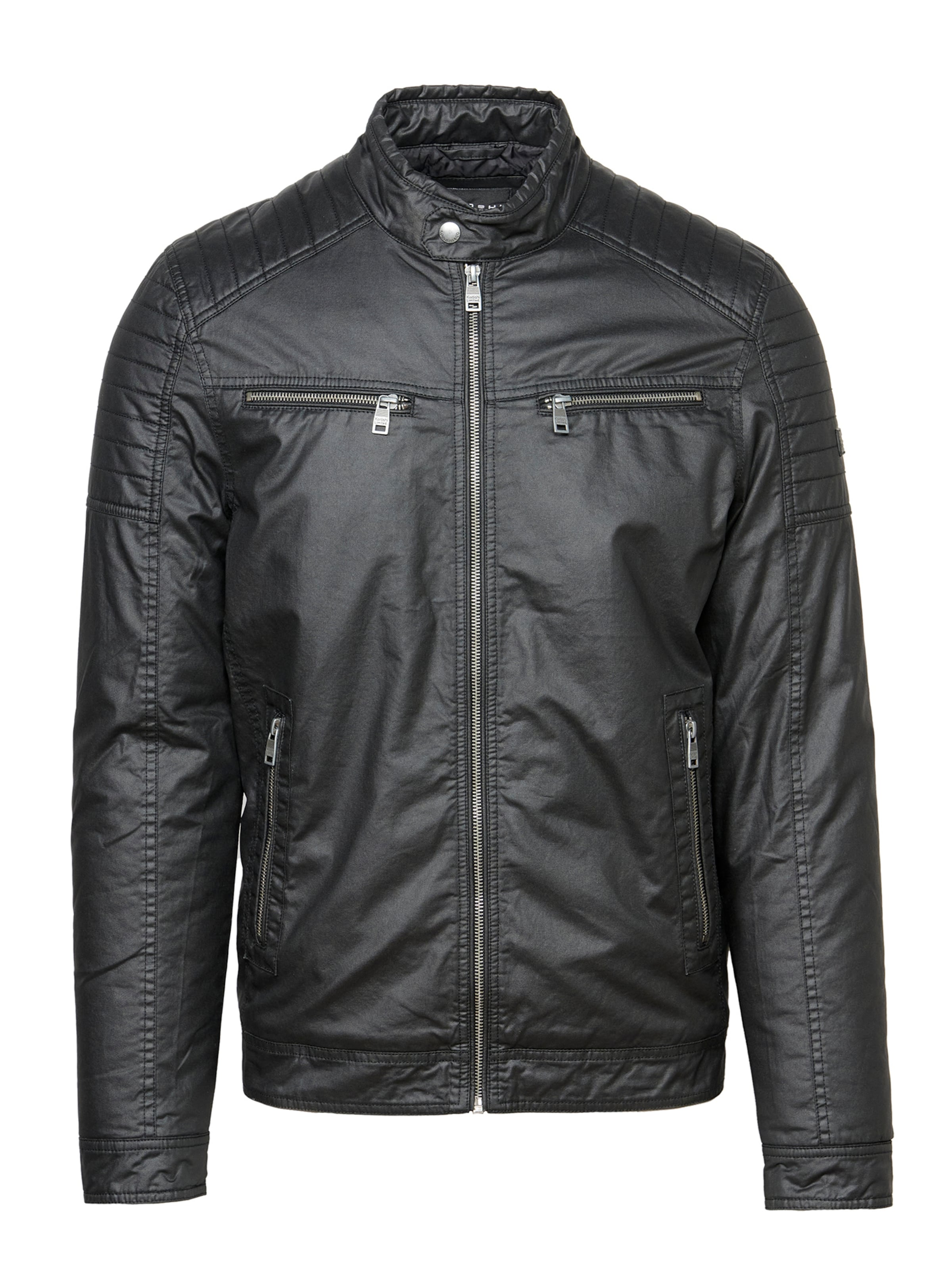 KOROSHI - Chaqueta de entretiempo en negro: frente