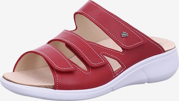 Finn Comfort Mules 'Kiribati' in Red: front