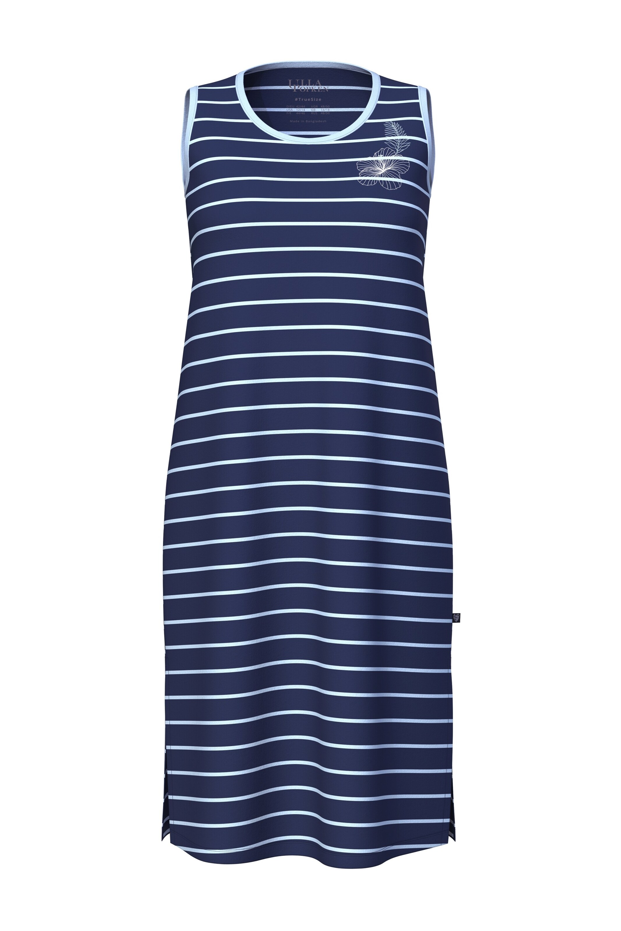 Ulla Popken Nachthemd in Blauw: voorkant