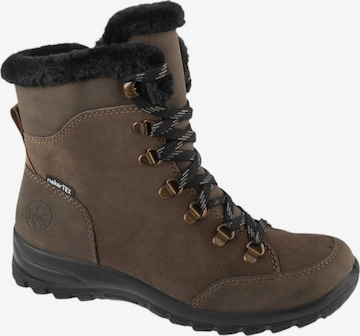 Bottes à lacets Rieker en marron : devant