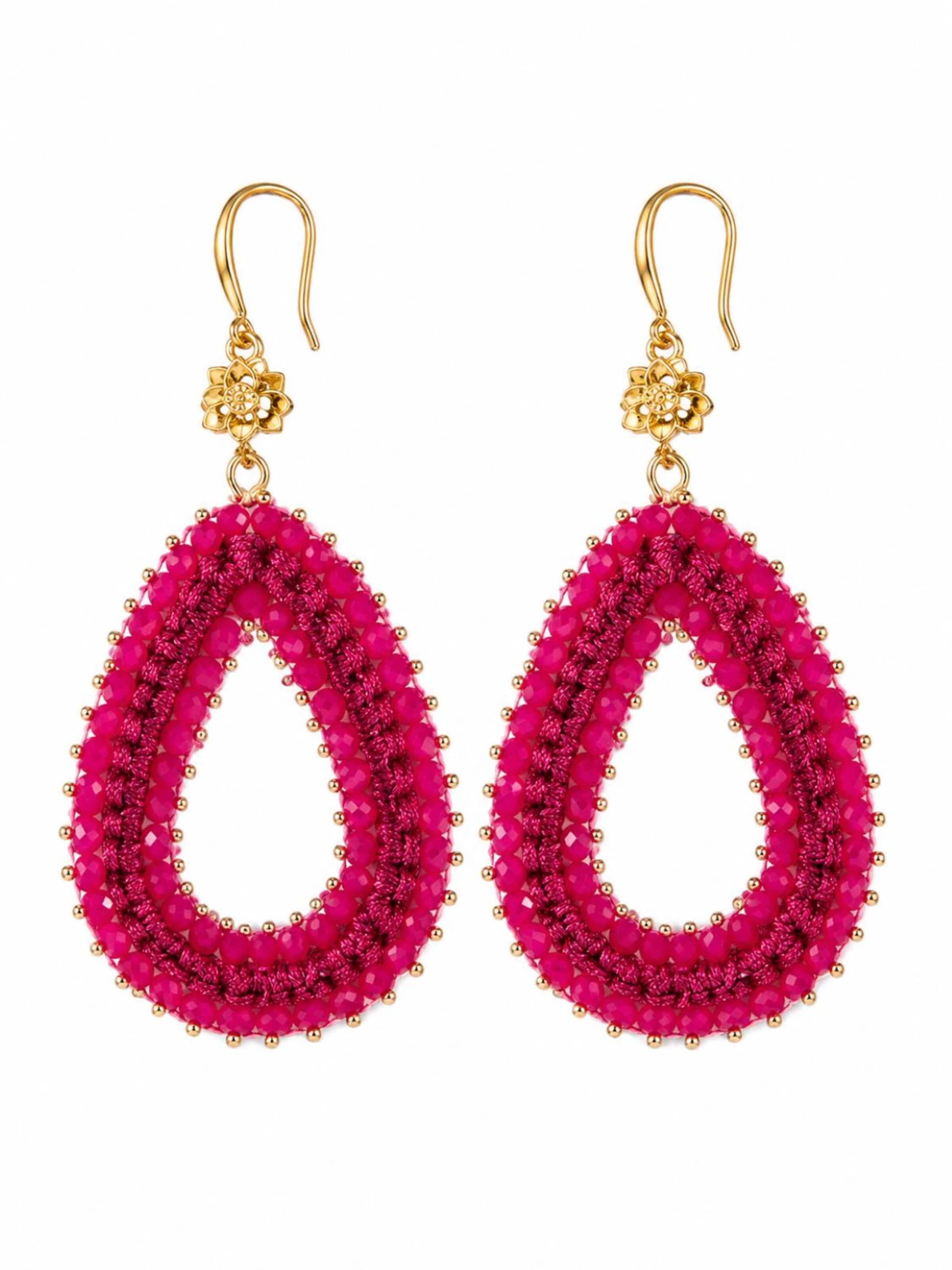 Alster Herz Earrings 'FORMENTERA' in Pink: front