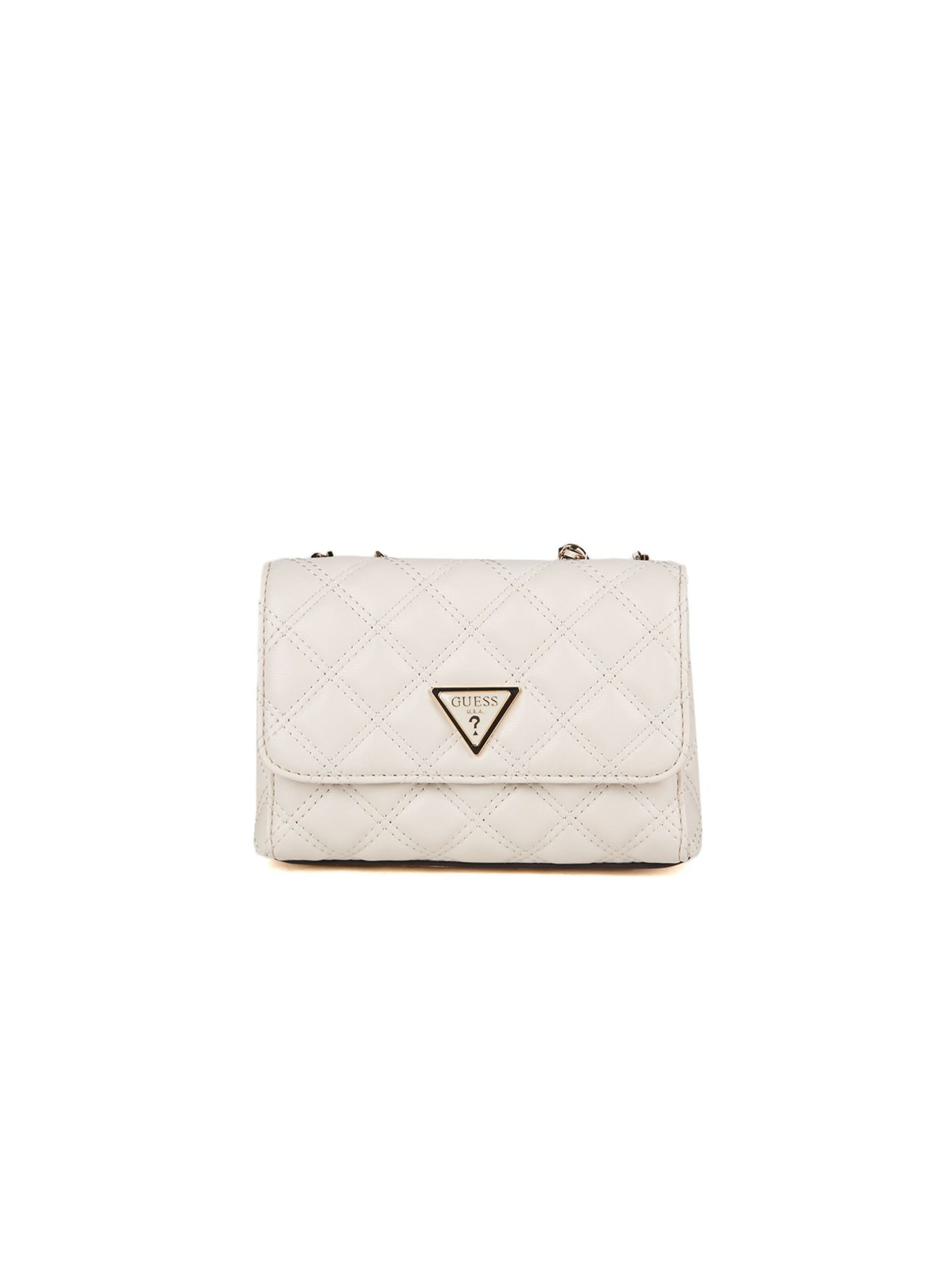 Borsa a spalla di GUESS in beige: frontale