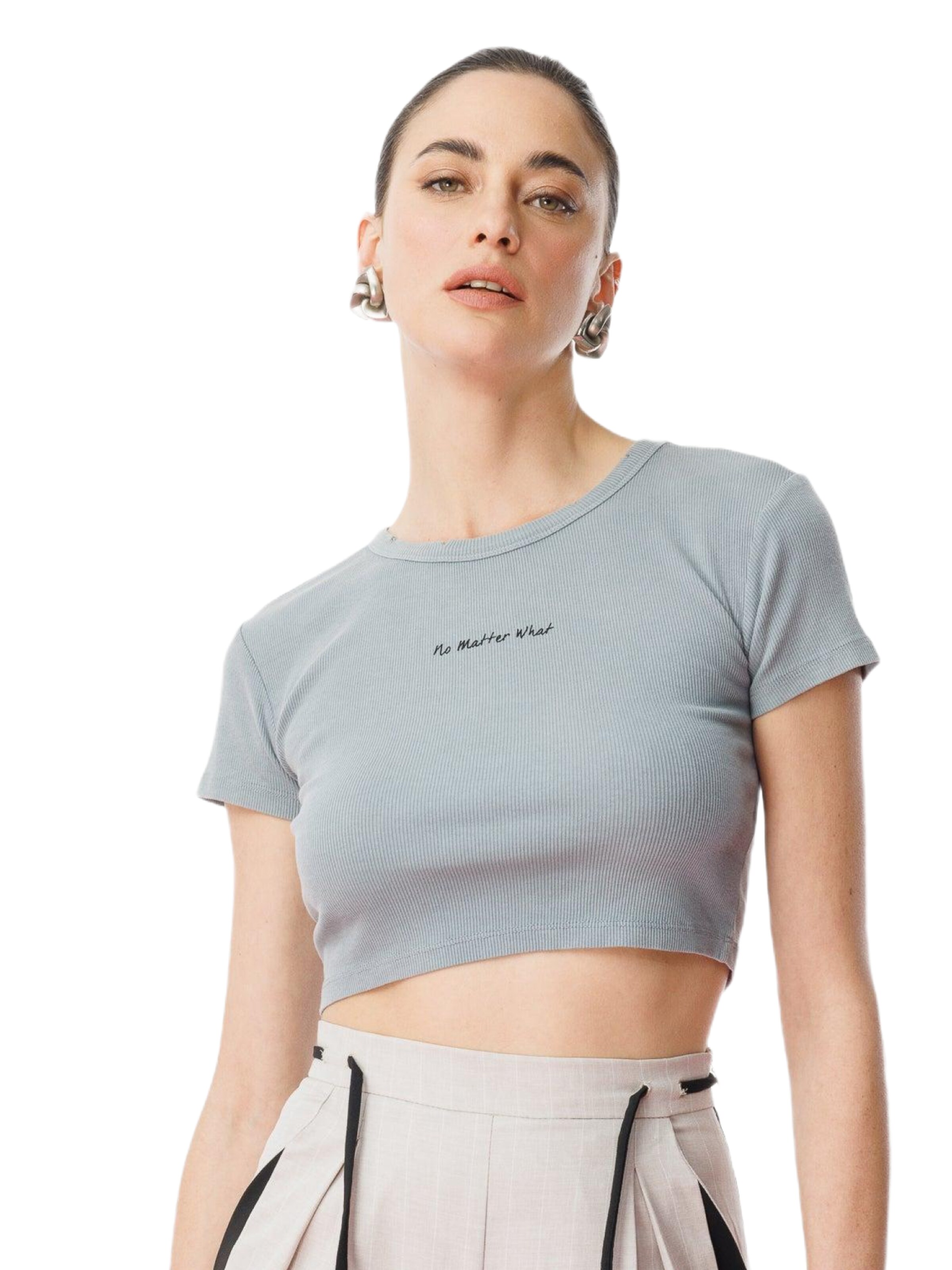No Matter What Shirt in Grey: front