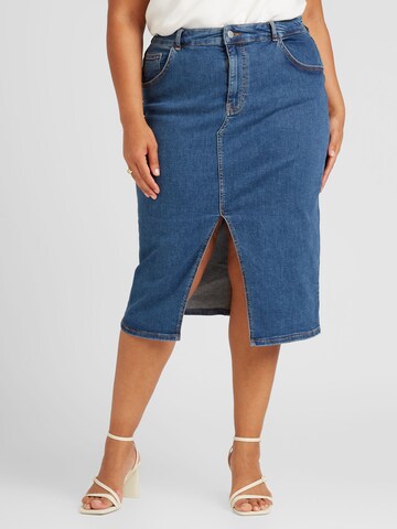 ABOUT YOU Curvy Rok 'Kim' in Blauw: voorkant