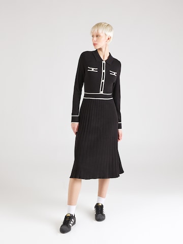 Wallis Pletené šaty - Čierna: predná strana