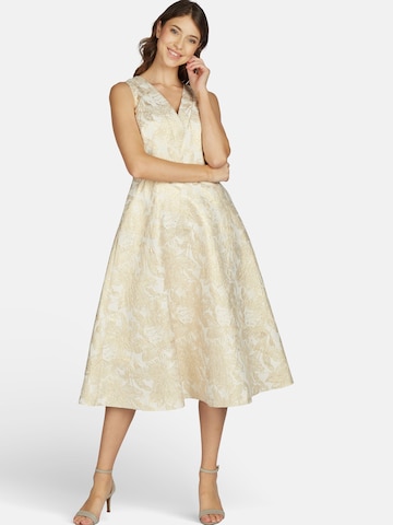 Robe de cocktail KLEO en beige : devant