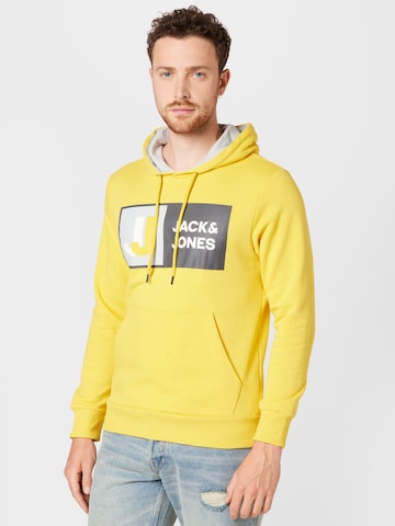 JACK & JONES Mikina 'LOGAN' – žlutá: přední strana