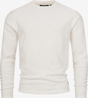 Pull-over ' Macedonio ' INDICODE JEANS en blanc : devant