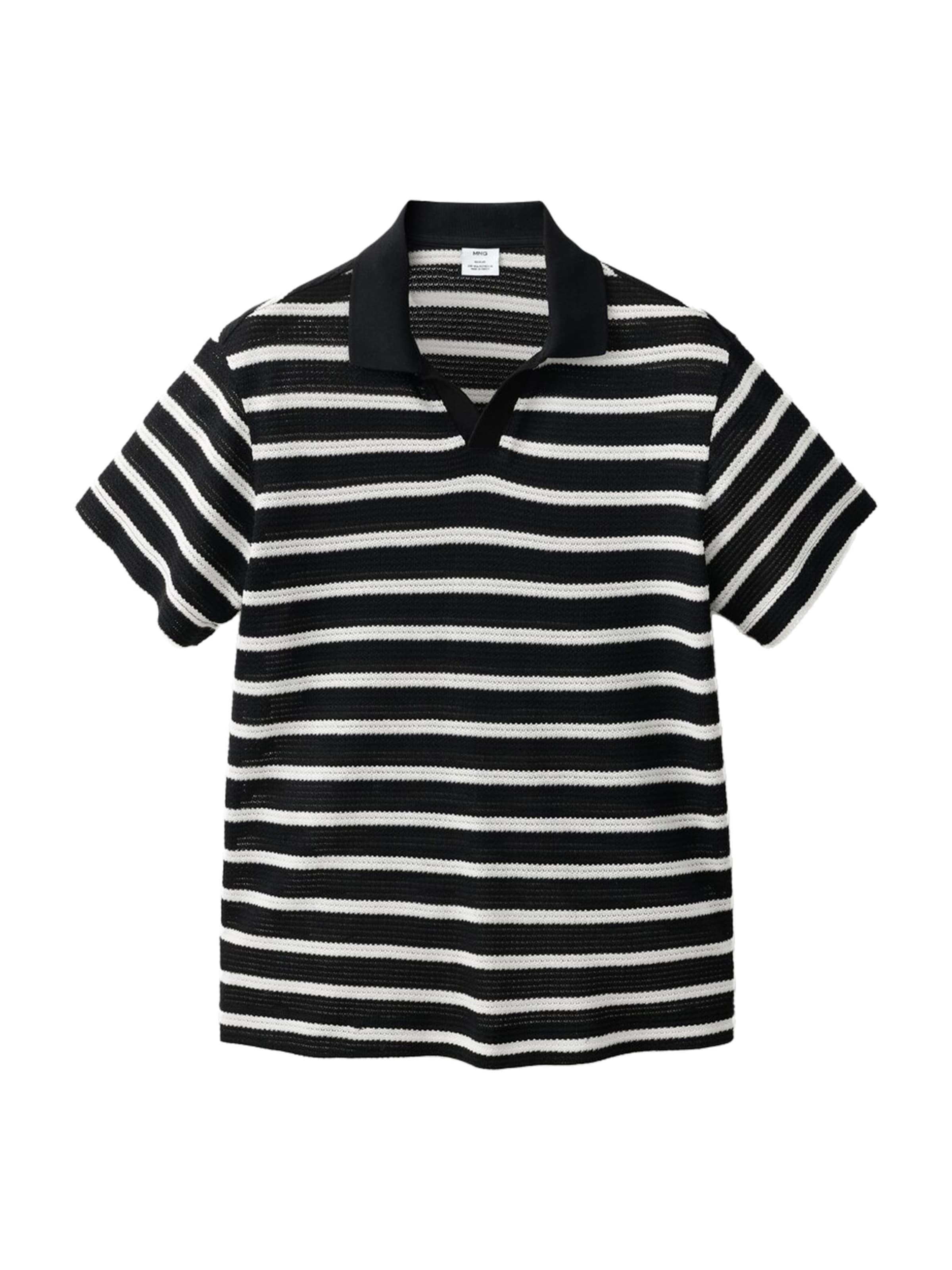 MANGO MAN Тениска 'MARTE' в черно: отпред