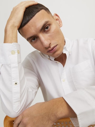 JACK & JONES Средняя посадка Рубашка в Белый