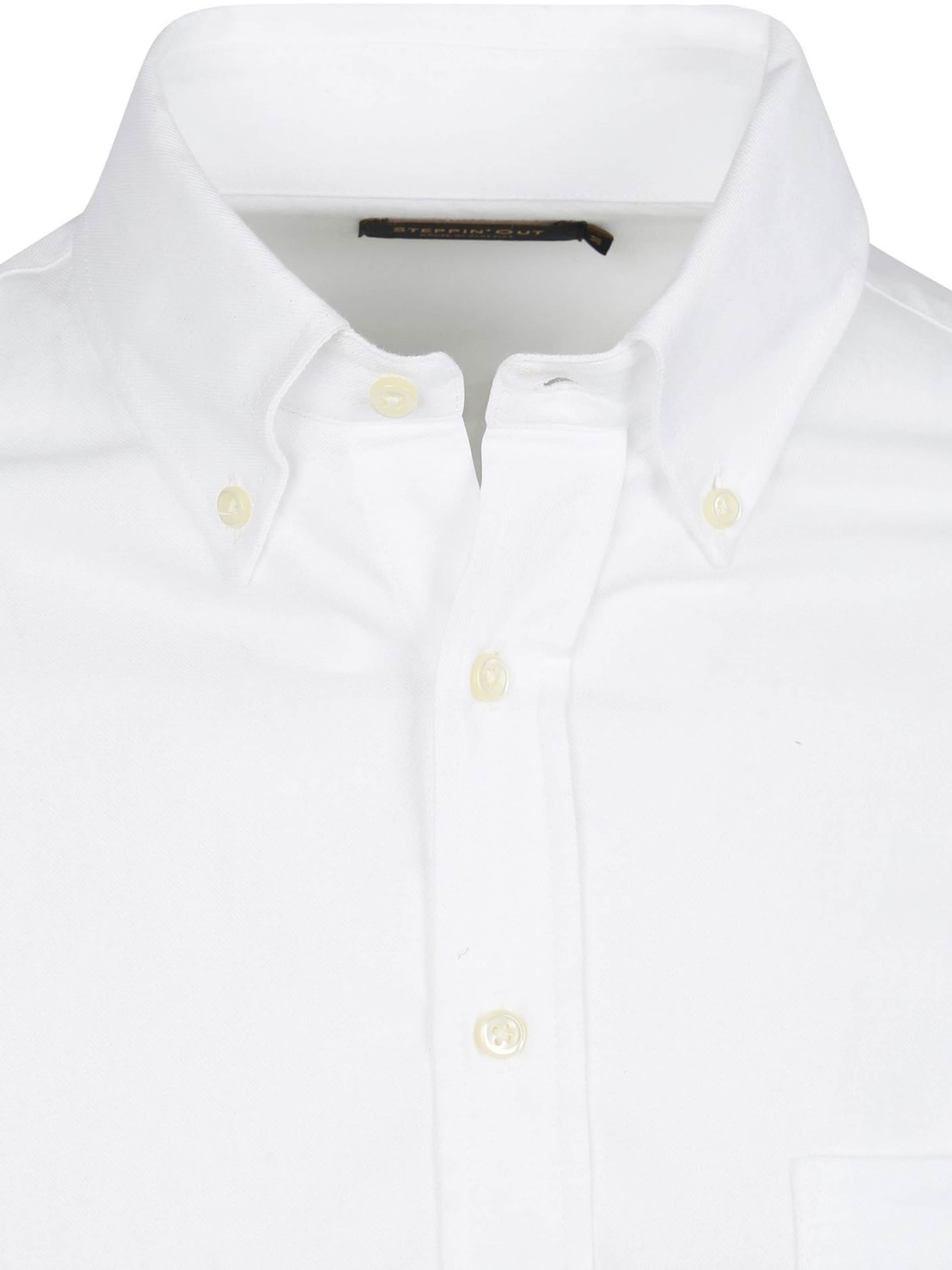 Steppin' out Regular fit Button Up Shirt in White