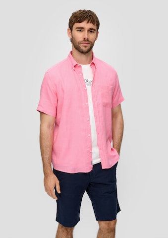 s.Oliver Regular fit Overhemd in Roze: voorkant