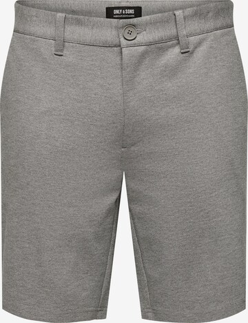 Pantalon chino 'MARK' Only & Sons en gris : devant