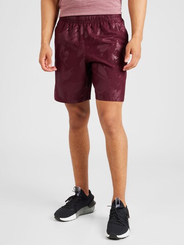 Regular Pantaloni sport de la UNDER ARMOUR pe roșu: față