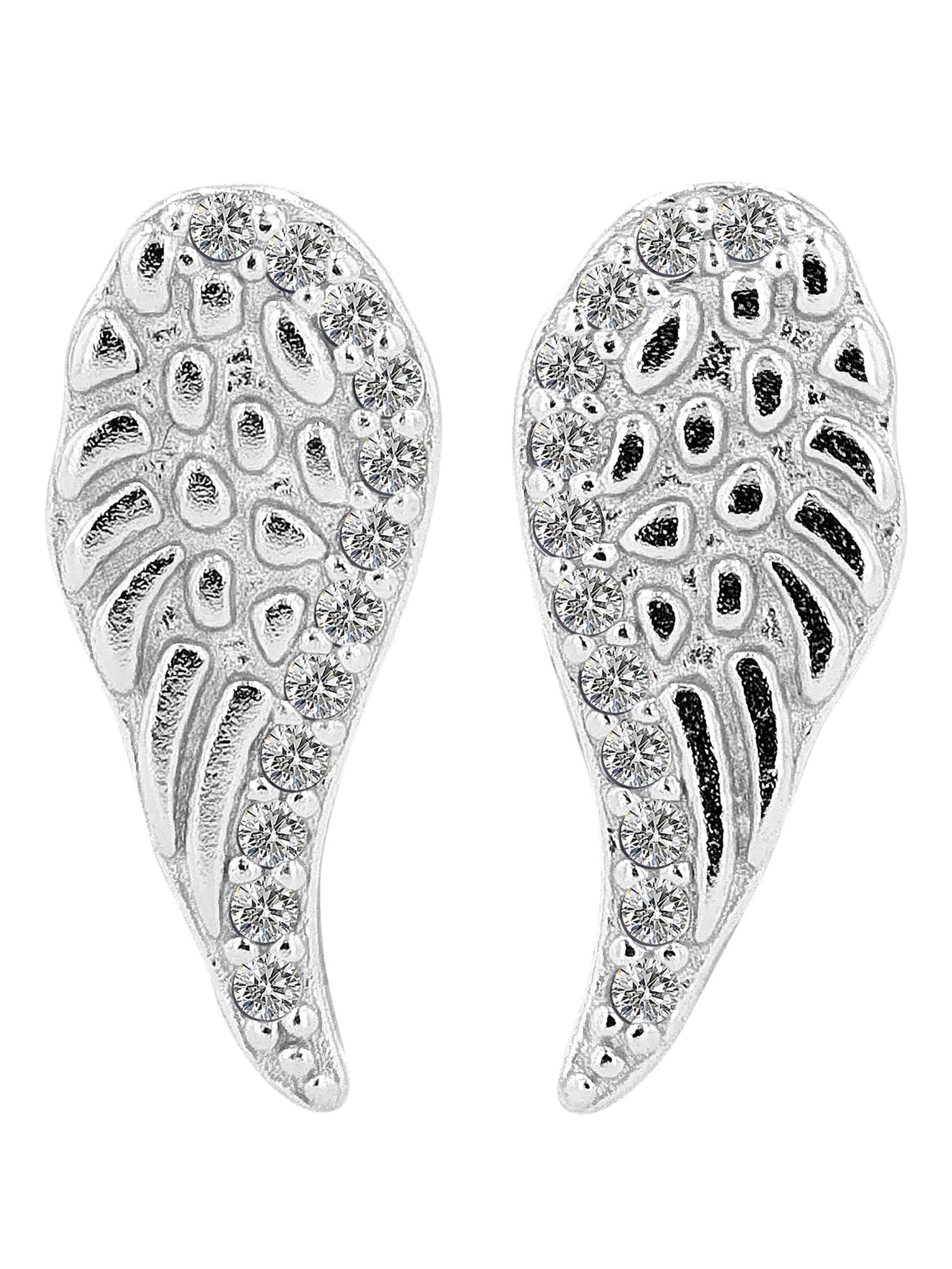 Akzent Earrings '"Gela" aus 925 Sterlingsilber, rhodiniert, langlebig' in Silver: front