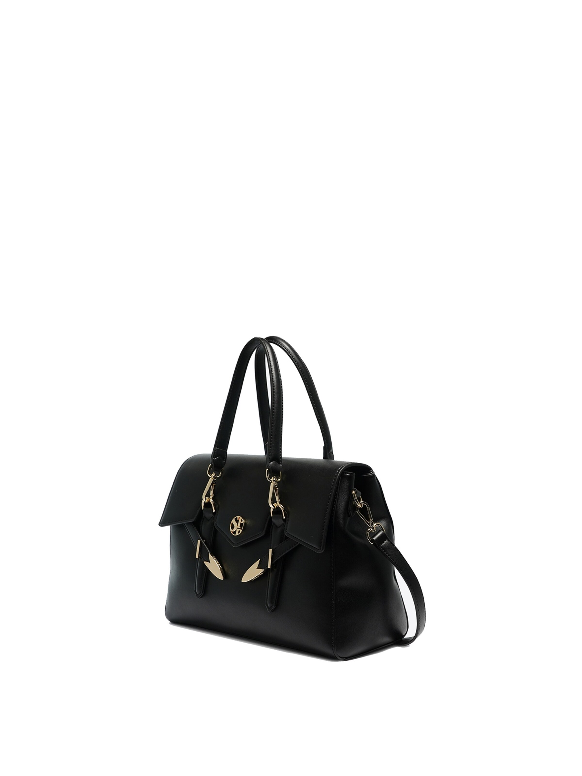Secret Pon Pon Handbag in Black: front