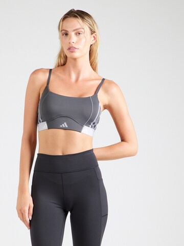 ADIDAS PERFORMANCE Bralette Sports Bra 'Hyperglam' in Grey: front