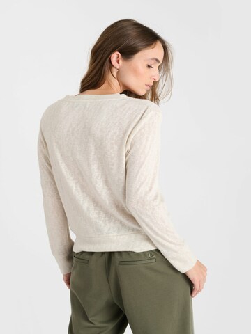 Le Temps Des Cerises Gebreid vest 'Rejane' in Wit