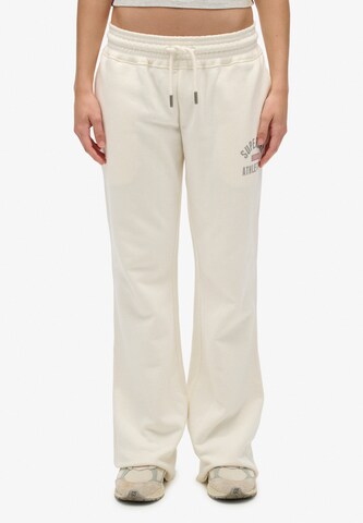 Regular Pantalon Superdry en blanc : devant