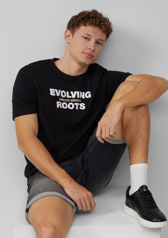 QS T-Shirt in Schwarz