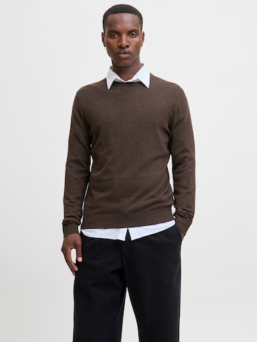 JACK & JONES Trui 'JJEEMIL' in Bruin: voorkant