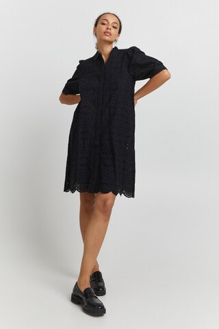 Robe-chemise 'FAUSTA' ICHI en noir