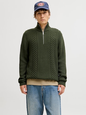 žalia JACK & JONES Megztinis 'JJPAUL': priekis