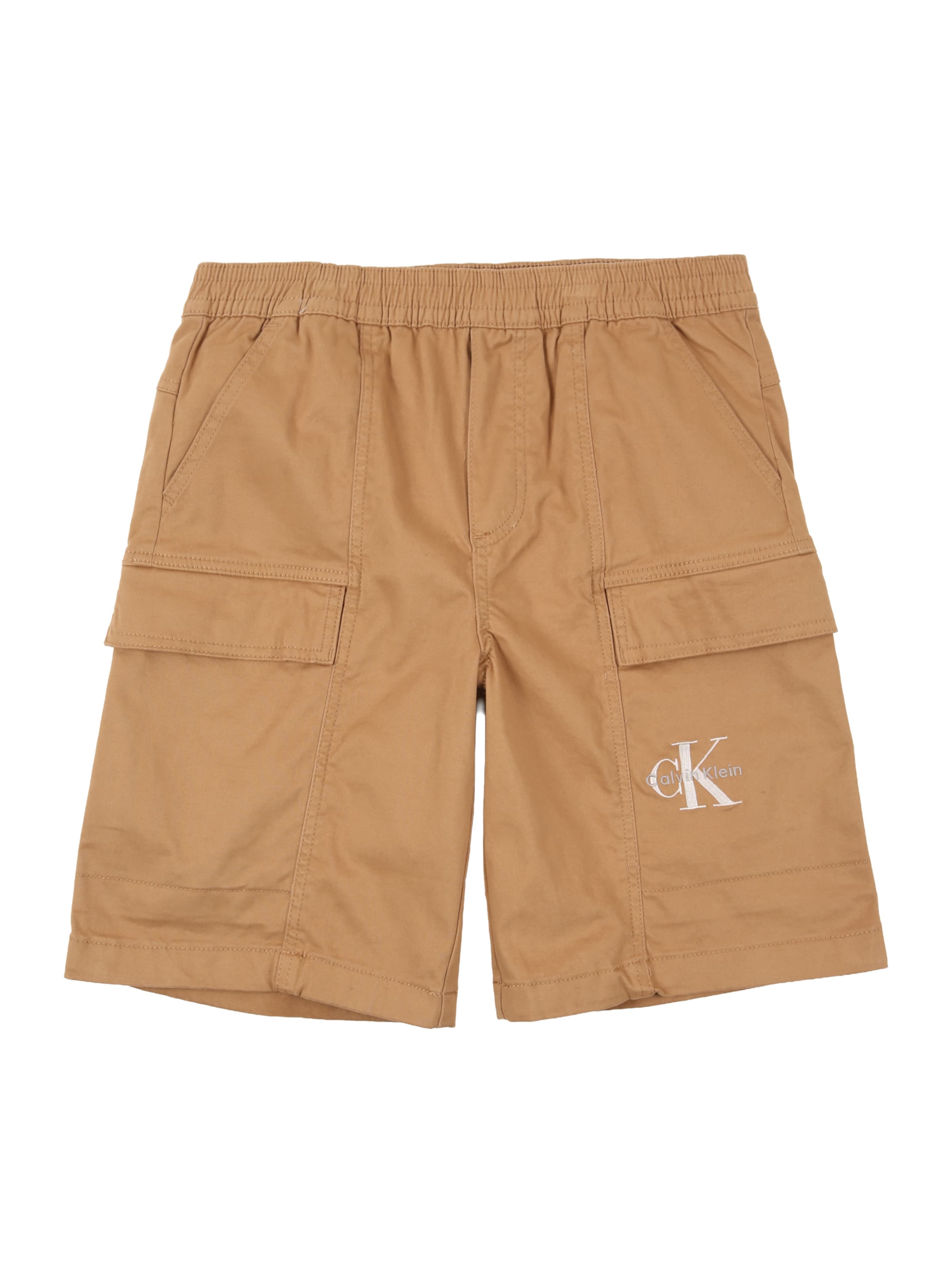 Calvin Klein Jeans Loosefit Byxa 'Essential' i brun: framsida