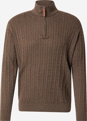 Pull-over Jack's en marron : devant