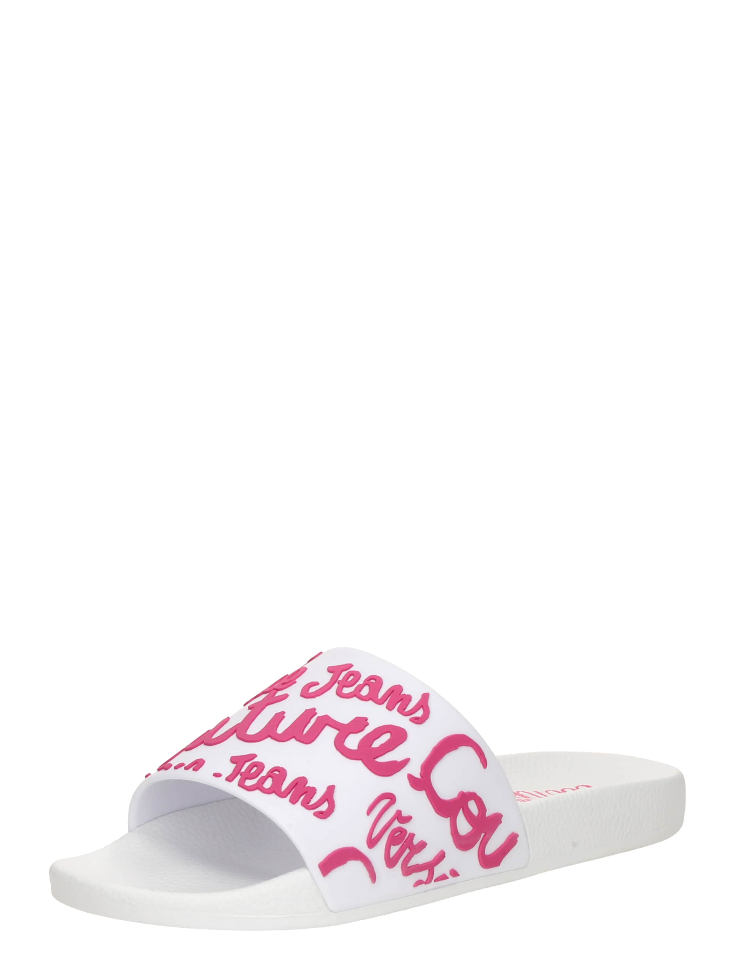 balts Versace Jeans Couture Ādas čības: no priekšpuses