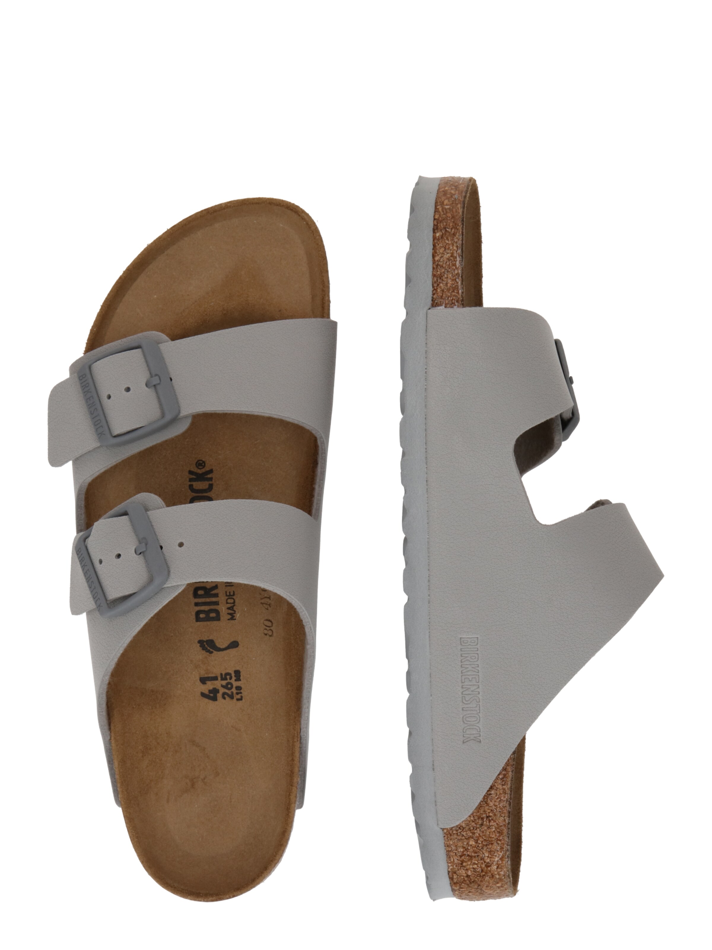 BIRKENSTOCK - Sapato aberto 'Arizona' em cinzento