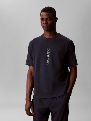 T-Shirt Calvin Klein Sport en bleu : devant