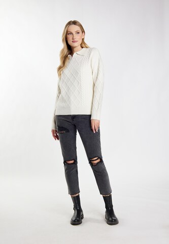 Pull-over 'Incus' DreiMaster Vintage en blanc