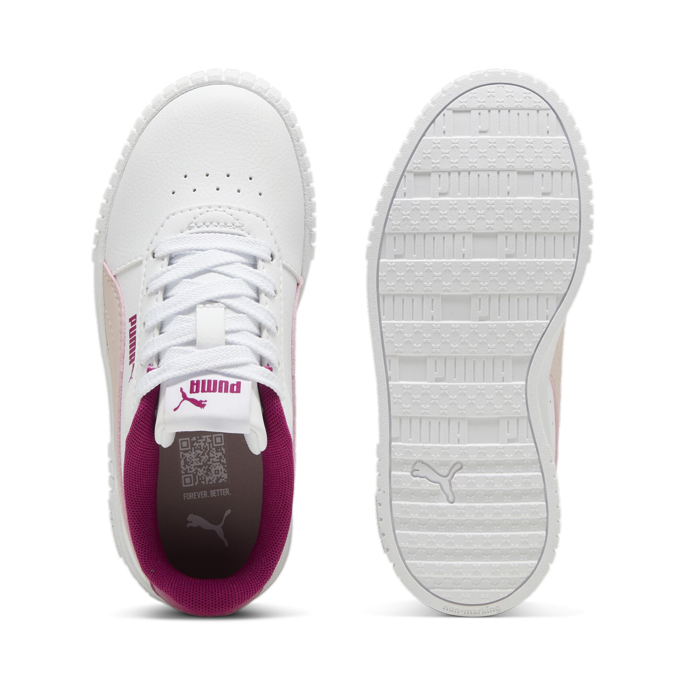 Puma carina wit roze sale