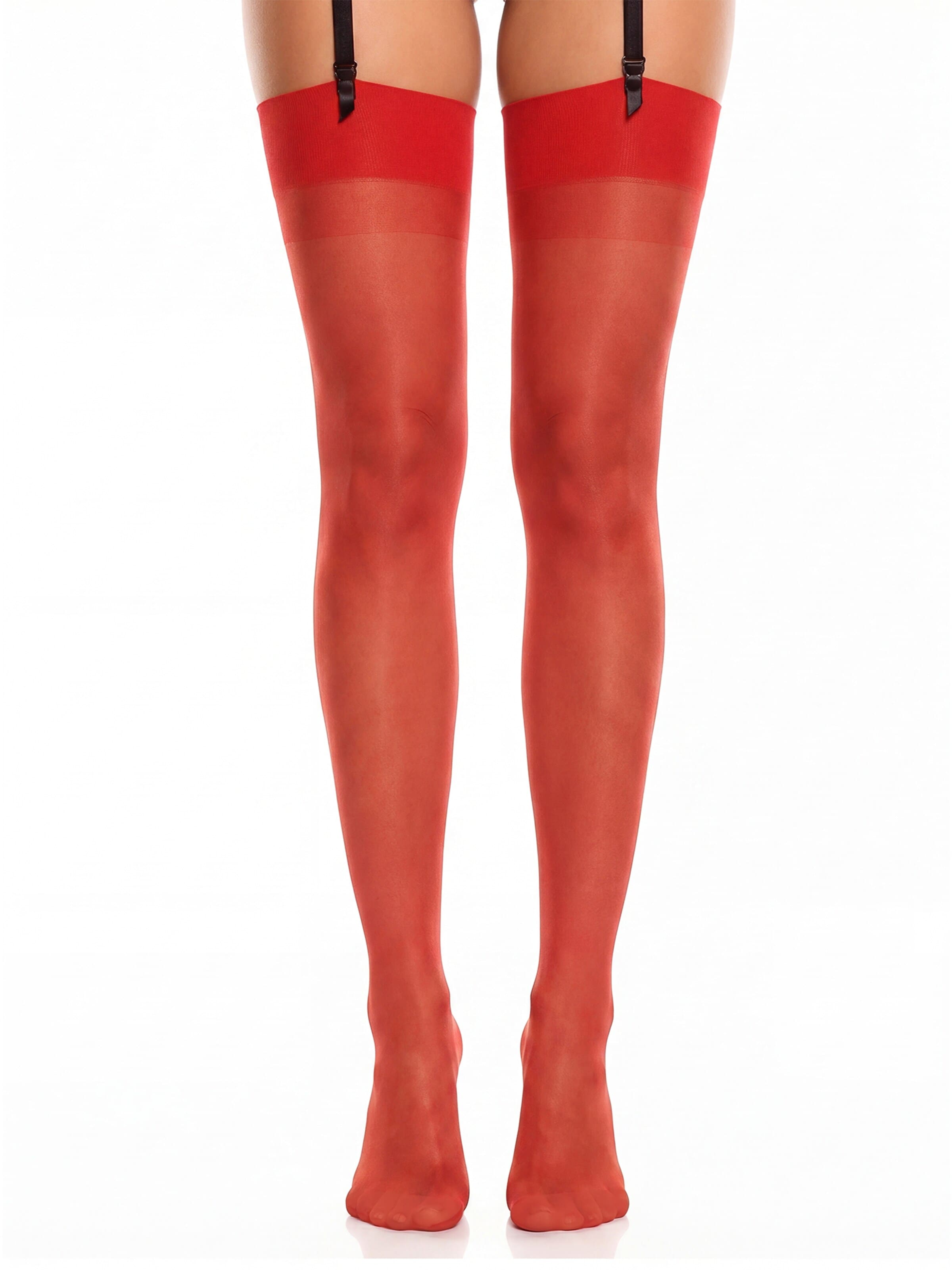 GLAMORY - Medias sin tirantes 'Perfect 20 Strapsstrümpfe' en rojo: frente
