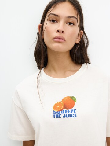 Pull&Bear Oversize tričko - Biela