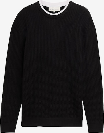TOM TAILOR DENIM Pullover in Schwarz: Vorderseite