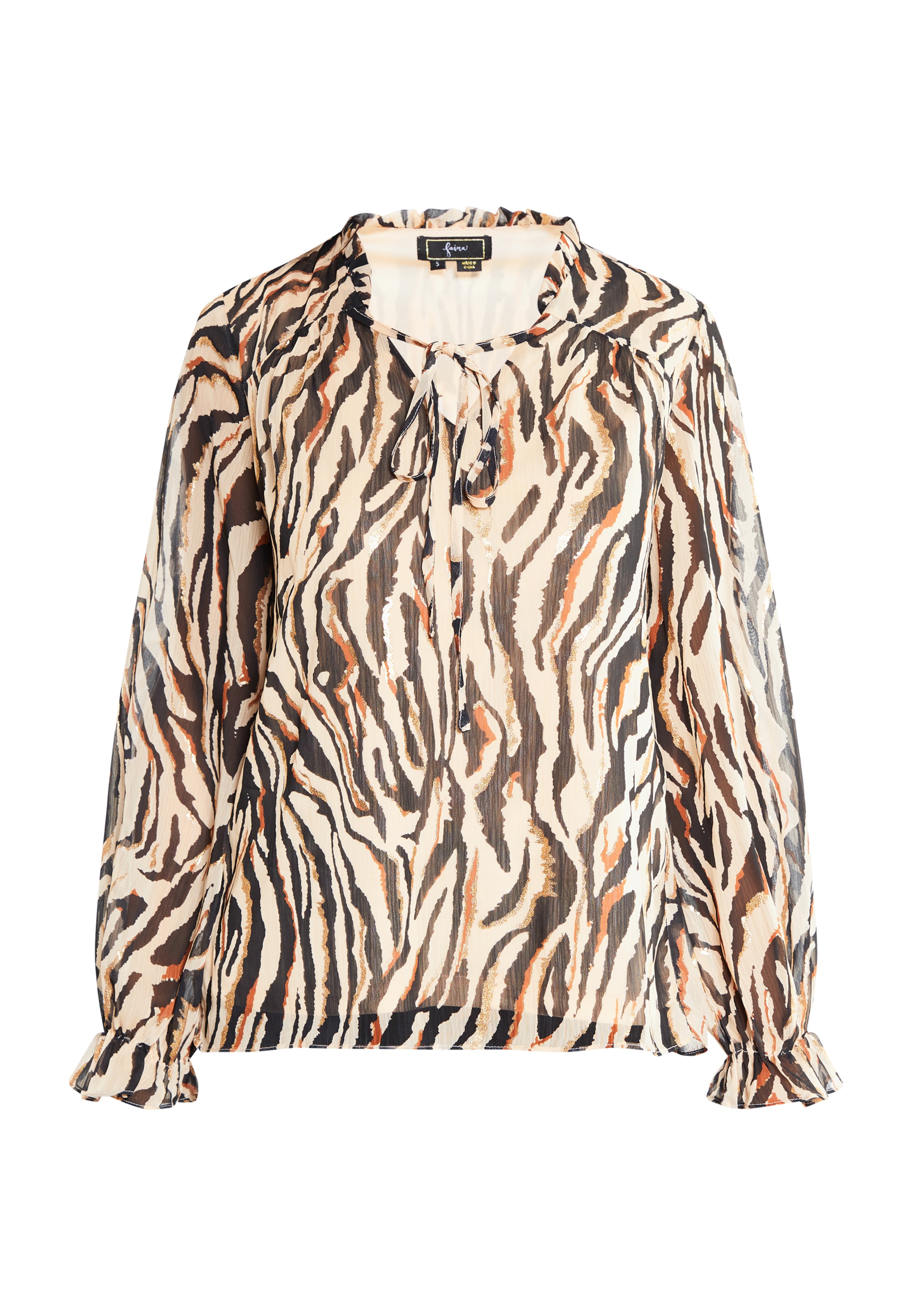 faina Blouse in Beige: voorkant