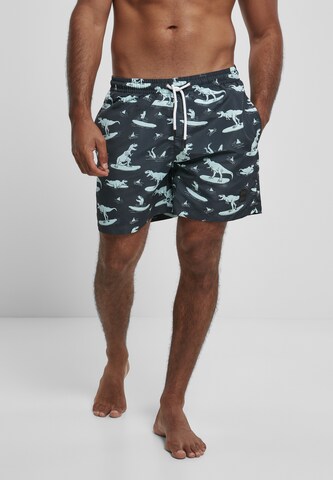 Urban Classics Zwemshorts in Blauw: voorkant