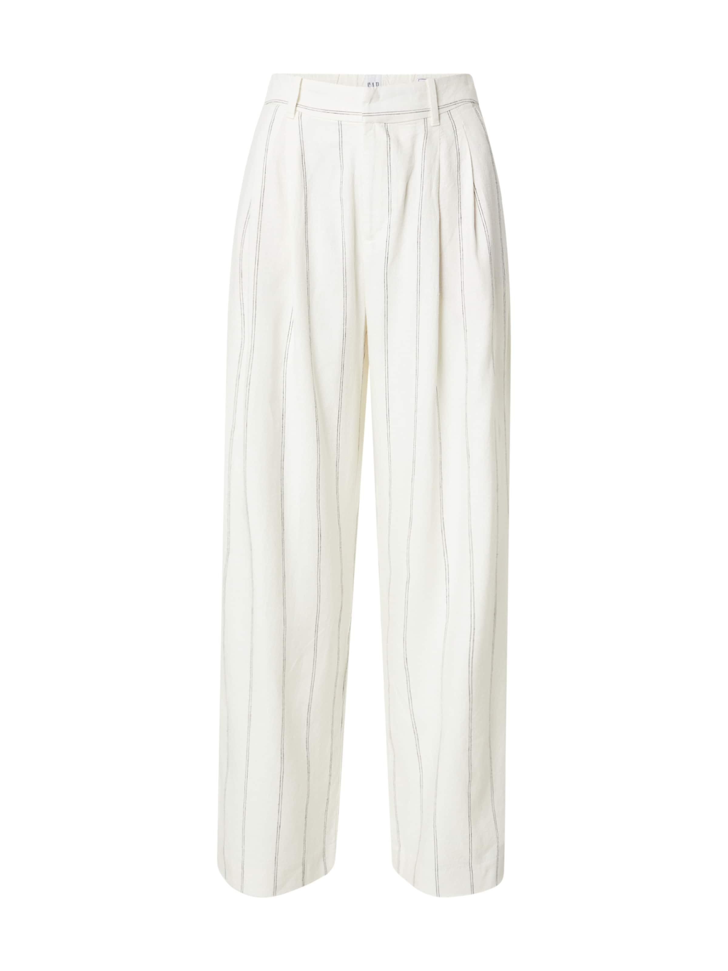 Loosefit Pantalon à pince GAP en blanc : devant