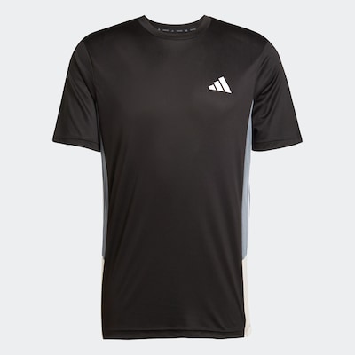 ADIDAS PERFORMANCE Funktionsskjorte 'ESS' i grå / sort / hvid, Produktvisning