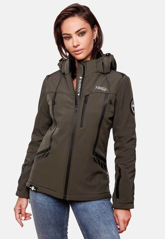 MARIKOO Winter Jacket in Brown: front